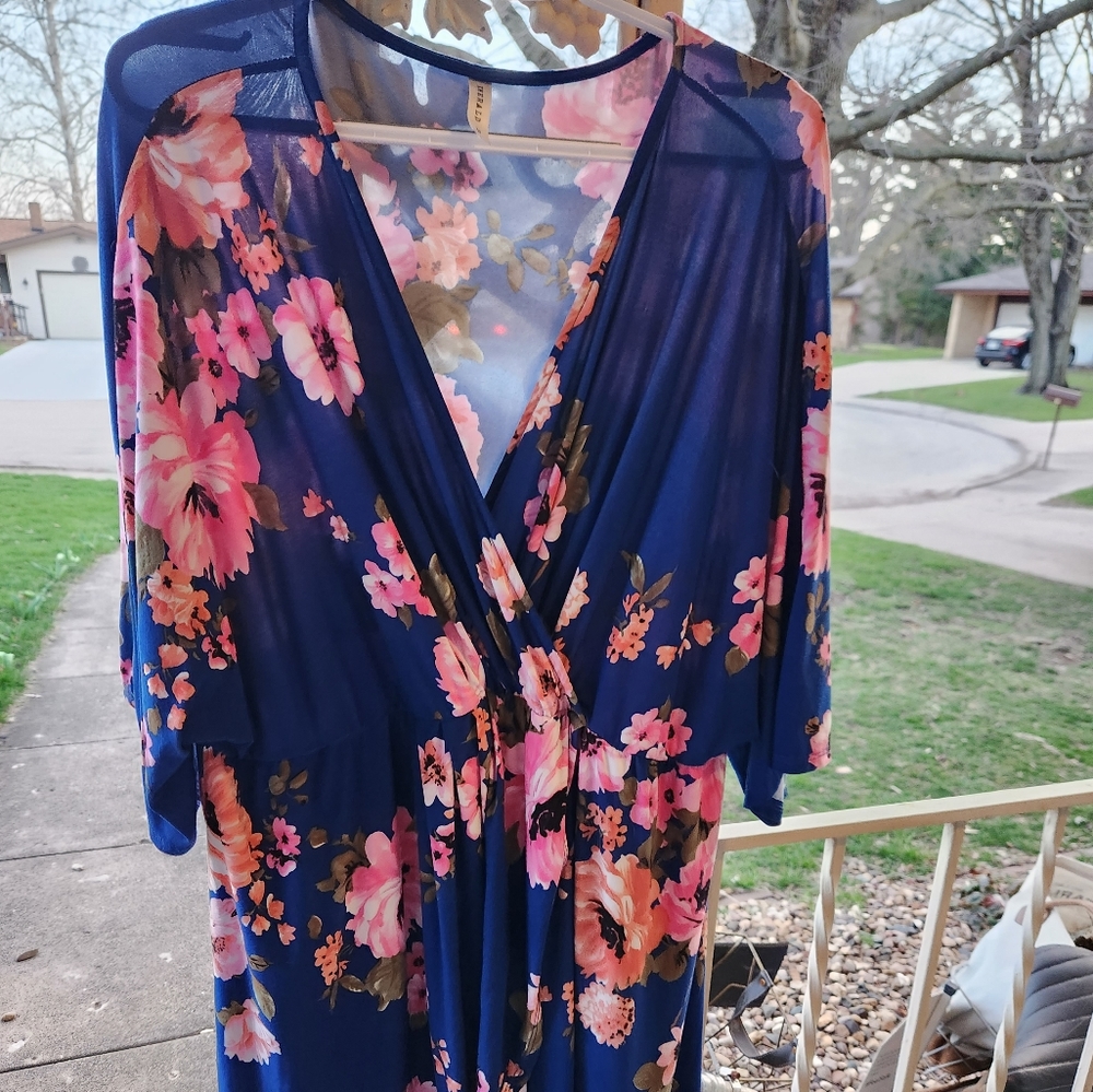 COPY - Boutique fowrap cotton dress lots of stretch